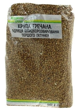 Крупа Кожен день гречана ядриця швидкорозварювана 1 кг